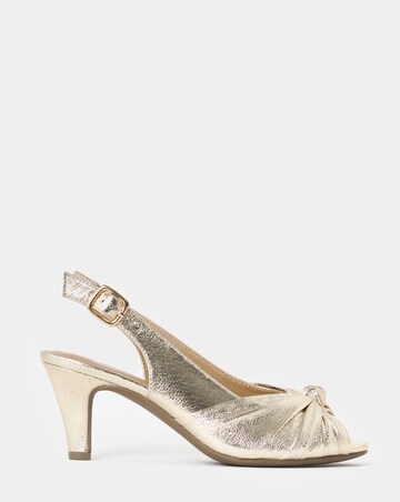 Daisy Knotted Peep Toe Heels - Wide Fit (E)