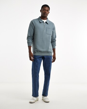 1/4 Zip Sweat Polo Regular Fit Long