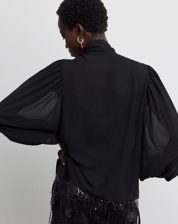 Joanna Hope Chiffon Tie neck Blouse