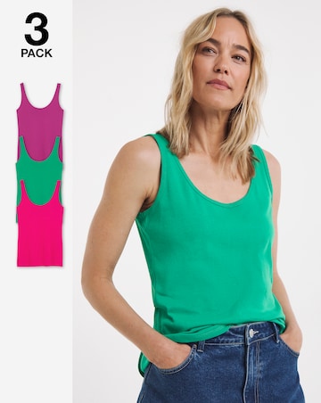 Pure Cotton 3 Pack Vests