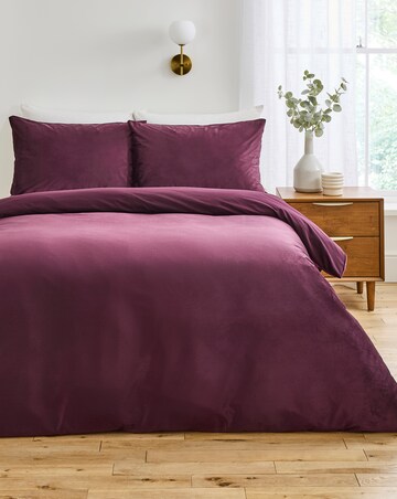 Soft Plain Velvet Duvet Cover Set