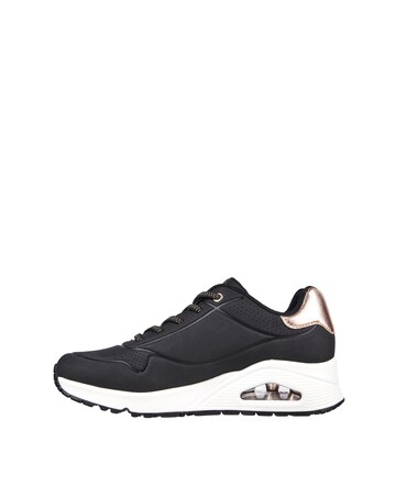 Skechers White Uno Shimmer Away Trainers - Wide Fit (E)