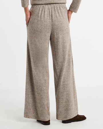 Chocolate Soft Touch Wide Leg Jogger