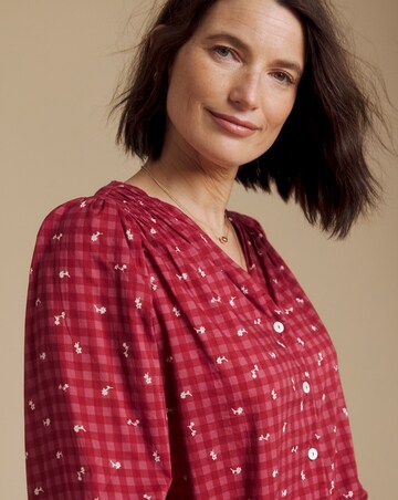 Julipa Button Down Check Blouse