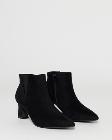 Katrina Block Heel Pointed Ankle Boots - Extra Wide Fit (EEE)