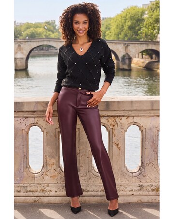Sosandar Faux Straight Leg Trouser