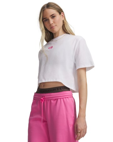 Under Armour Womens Centre Logo T-Shirt Short Sleeve
