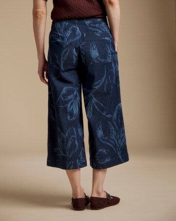 Julipa Printed Denim Cropped Trousers