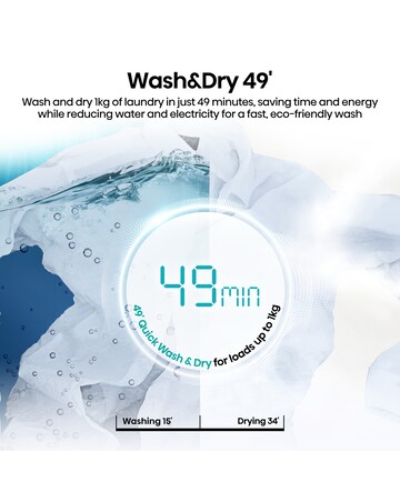 Hisense 5i 12kg / 8kg Heat Pump KitchenFit Washer Dryer White