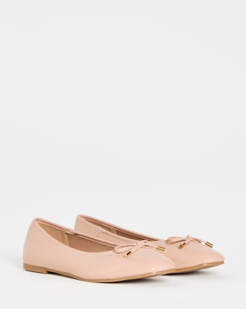 Evar Square Toe Ballerina Shoes - Extra Wide Fit (EEE)