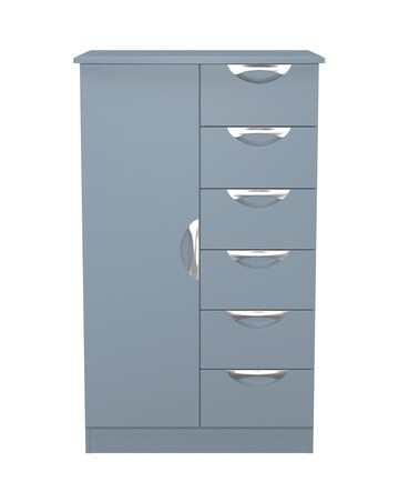Haydn Ready Assembled 1 Door 5 Drawer Kids Wardrobe - Kids