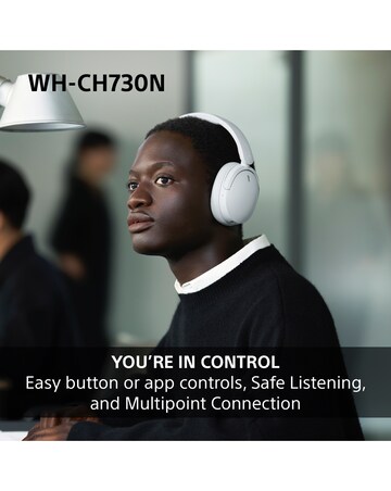Sony WH-CH730N Wireless Noise Cancelling Over-Ear Headphones - Blue
