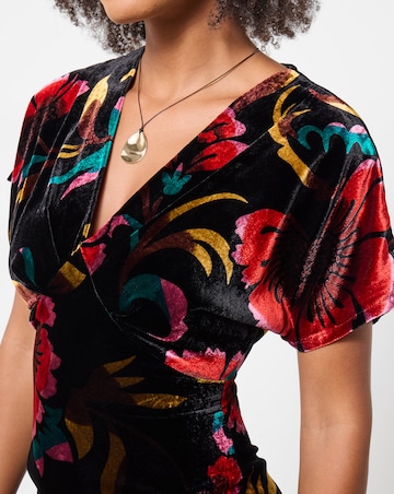 Joe Browns Exquisite Florals V- Neck Velour Dress