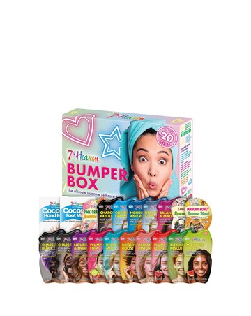 Montagne Jeunesse 7th Heaven 20 Piece Bumper Face, Hair, Hands and Feet Mask Box