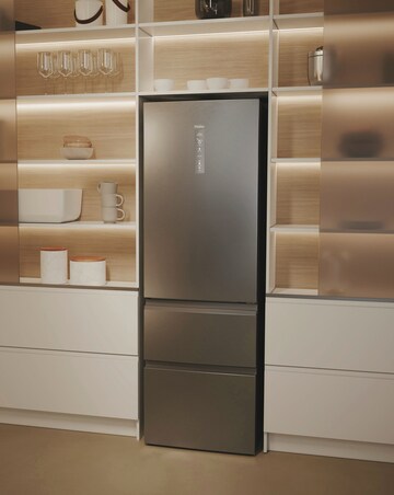 Haier Combi 3DR Series 5 HTW5618ENMG 180cm Refrigerator Inox + Install