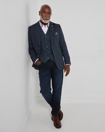 Joe Browns Charming Herringbone Blazer - Navy