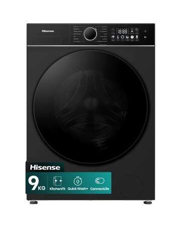 Hisense 3i 9kg 1400rpm KitchenFit Washing Machine Black