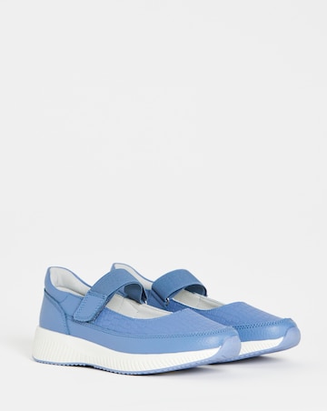 Heavenly Soles Gwen Touch and Close Bar Trainer - Extra Wide Fit (EEE)