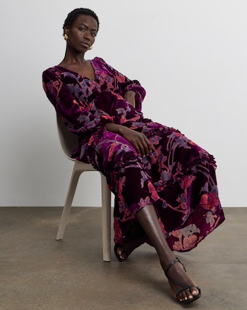 Joanna Hope Velvet Burnout Maxi Dress