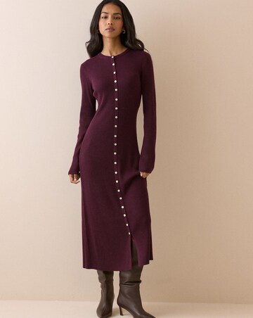 NOBODY'S CHILD BUTTON THROUGH MIDI DRESS