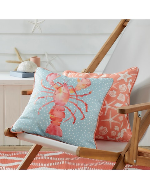 Fusion Lobster Outdoor Filled Cushion