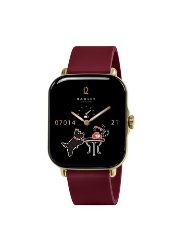 Radley Series 20 Smart Calling Watch with Dark Cherry Silicone Strap