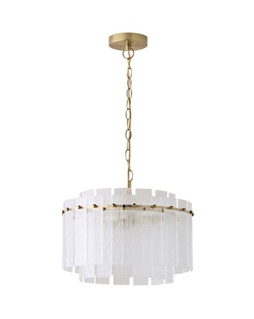 ValueLights Darcy Brushed Gold Frosted Chandelier
