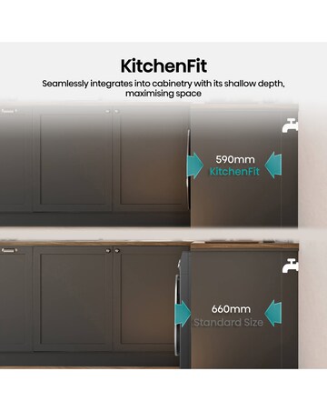 Hisense 3i 9kg KitchenFit Heat Pump Dryer Black