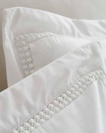 Bianca Oxford Lace Trim Duvet Cover Set