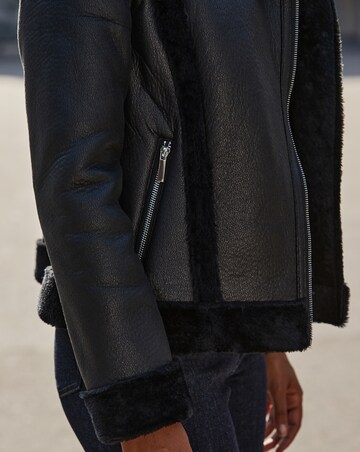 Sosandar Faux Shearling Coat