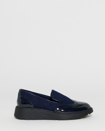 Claire Low Wedge Contrast Loafers - Extra Wide Fit (EEE)