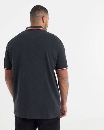 Jack & Jones Premium Paulos Tipped Polo - Navy/Red