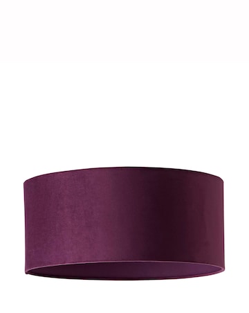 ValueLights Ashley Plum Velvet Squat Drum Shade