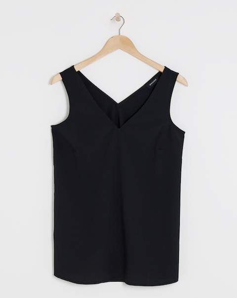 V Neck Woven Vest