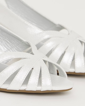 Lisbon Peep Toe Slingback Shoes - Wide Fit (E)