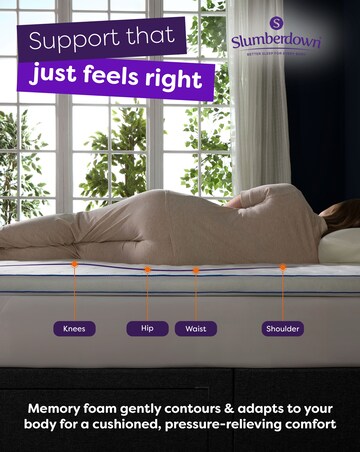 Slumberdown Sleep Soundly Memory Foam Gel 5cm Mattress Topper