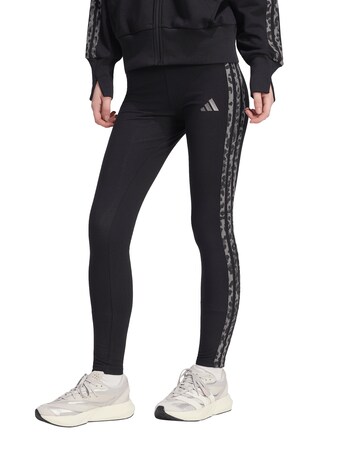 adidas 3 Stripe Leopard Print Legging