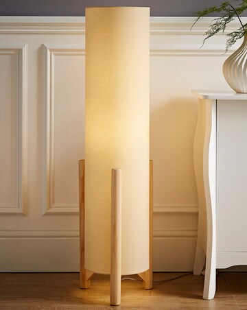 ValueLights Henry Natural Midi Floor Lamp