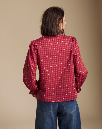 Julipa Button Down Check Blouse