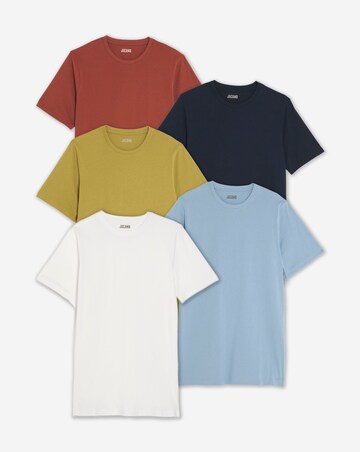 5 Pack Pure Cotton Crew Neck T-Shirts