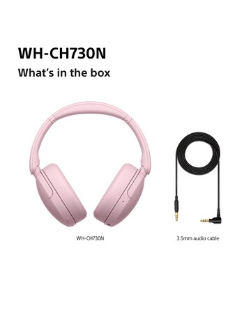 Sony WH-CH730N Wireless Noise Cancelling Over-Ear Headphones - Pink