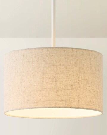ValueLights Reni Small Linen Drum Shade