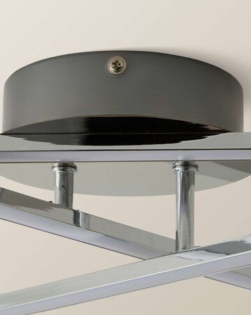 ValueLights Infinity IP44 Chrome 3 Arm Adjustable Ceiling Light