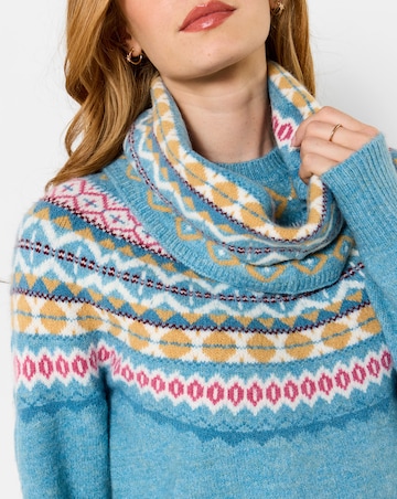 Joe Browns Fantastic Fairisle Jumper With Matching Snood