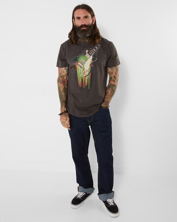 Joe Browns Hot Sounds Guitar T-Shirt - Charcoal