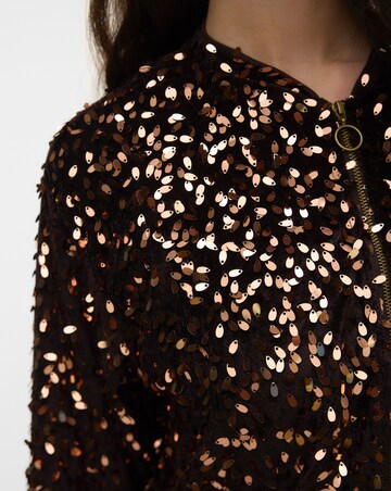 Vero Moda Belle Zip Sequin Bomber