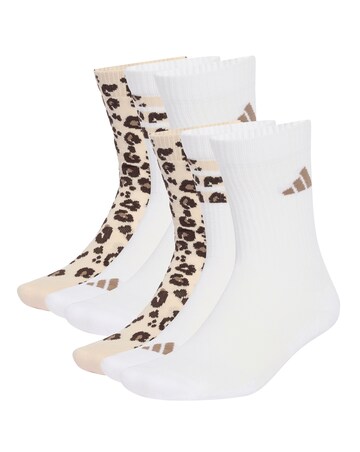 adidas 3 Pack Leopard Print Socks
