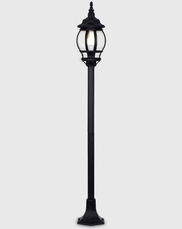 ValueLights Windsor Black Outdoor IP44 Wired Lamp Post Light - Bulb Included