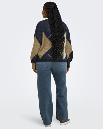 ONLY CHECK PATTERN KNITTED JUMPER