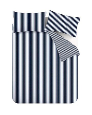Catherine Lansfield Brushed Stripe Duvet Cover Set
